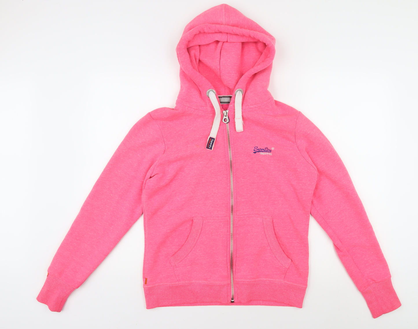 Superdry Women's Pink Full Zip Hoodie L Hooded