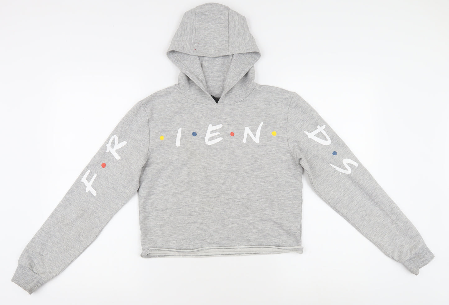 Friends Grey Unisex Kids Hoodie 14 Years - Logo Graphic Print