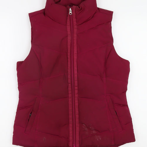 Lands' End Women's Red Puffer Waistcoat Medium