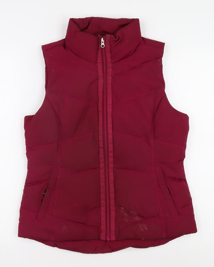Lands' End Women's Red Puffer Waistcoat Medium