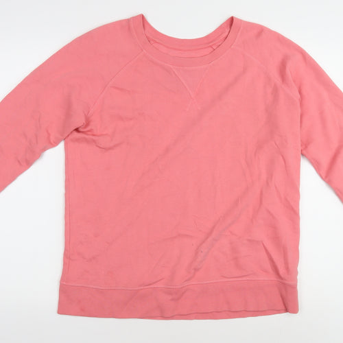 Crew Clothing Women's Pink Jersey Crew Neck Top