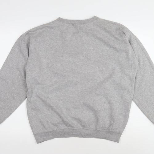 SPOTTED Men's Grey Graphic Pullover Sweatshirt M