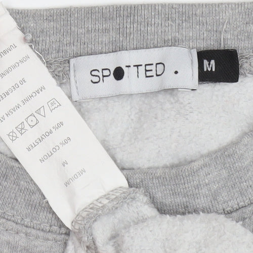 SPOTTED Men's Grey Graphic Pullover Sweatshirt M