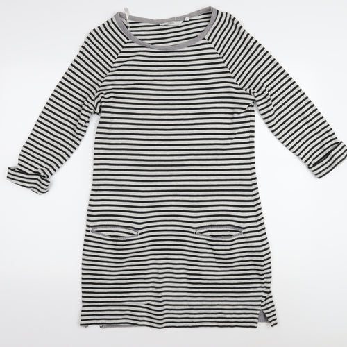 Next Women's Black Striped Tunic Jumper, Size 12