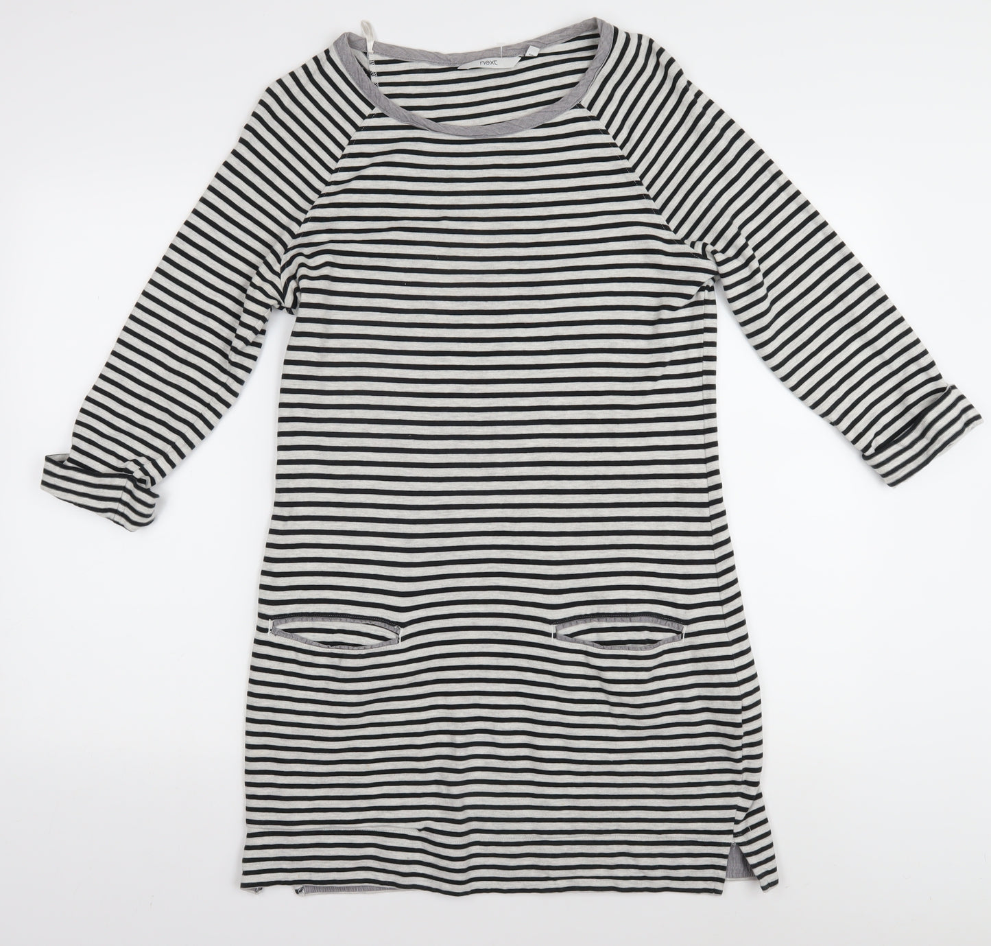 Next Women's Black Striped Tunic Jumper, Size 12