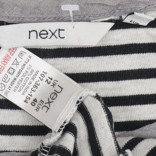 Next Women's Black Striped Tunic Jumper, Size 12