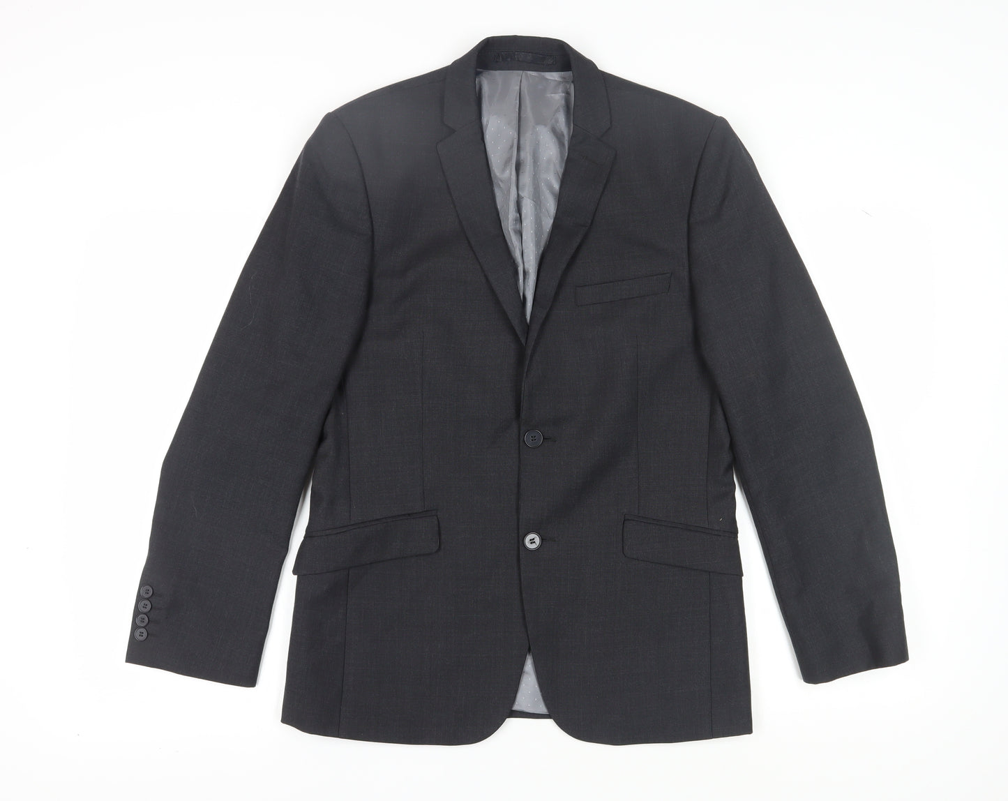 Tom English Men's Black Wool Blazer 38 Regular