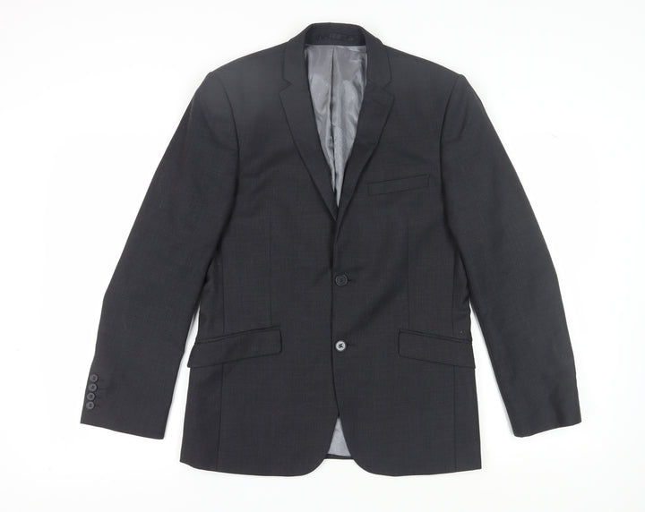 Tom English Men's Black Wool Blazer 38 Regular