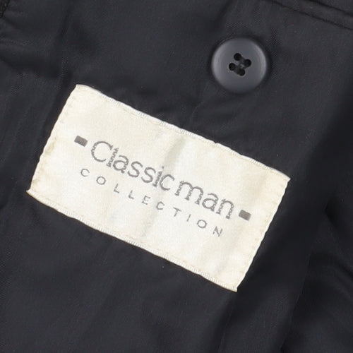 Classic Man Collection Men's Black Wool Blazer Size 38