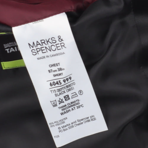 Marks and Spencer Men's Black Tuxedo Suit Jacket 38S