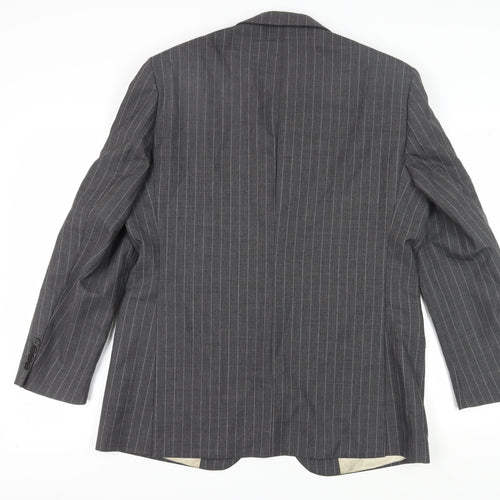 Austin Reed Men's Grey Striped Wool Blazer Size 42R