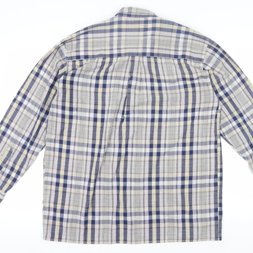 Damart Unisex Multicoloured Plaid Button-Up Shirt - Size 14