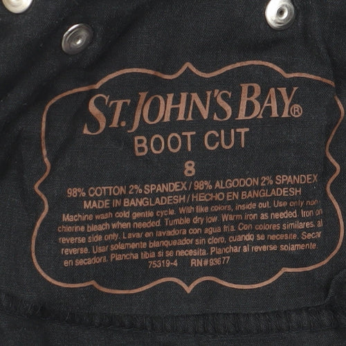 St John's Bay Women's Blue Corduroy Bootcut Trousers