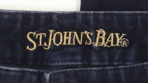 St John's Bay Women's Blue Corduroy Bootcut Trousers