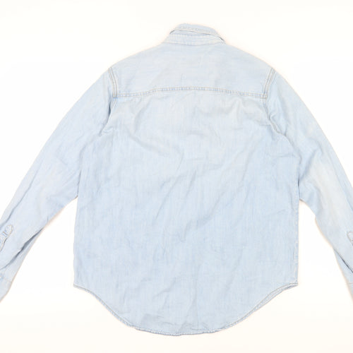 Universal Thread Women's Blue M Cotton Button-Up Shirt