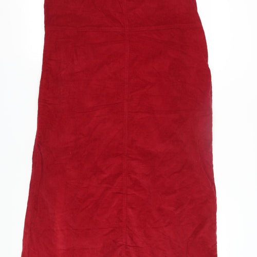 Southern Lady Women's Red Corduroy Pinafore Dress M