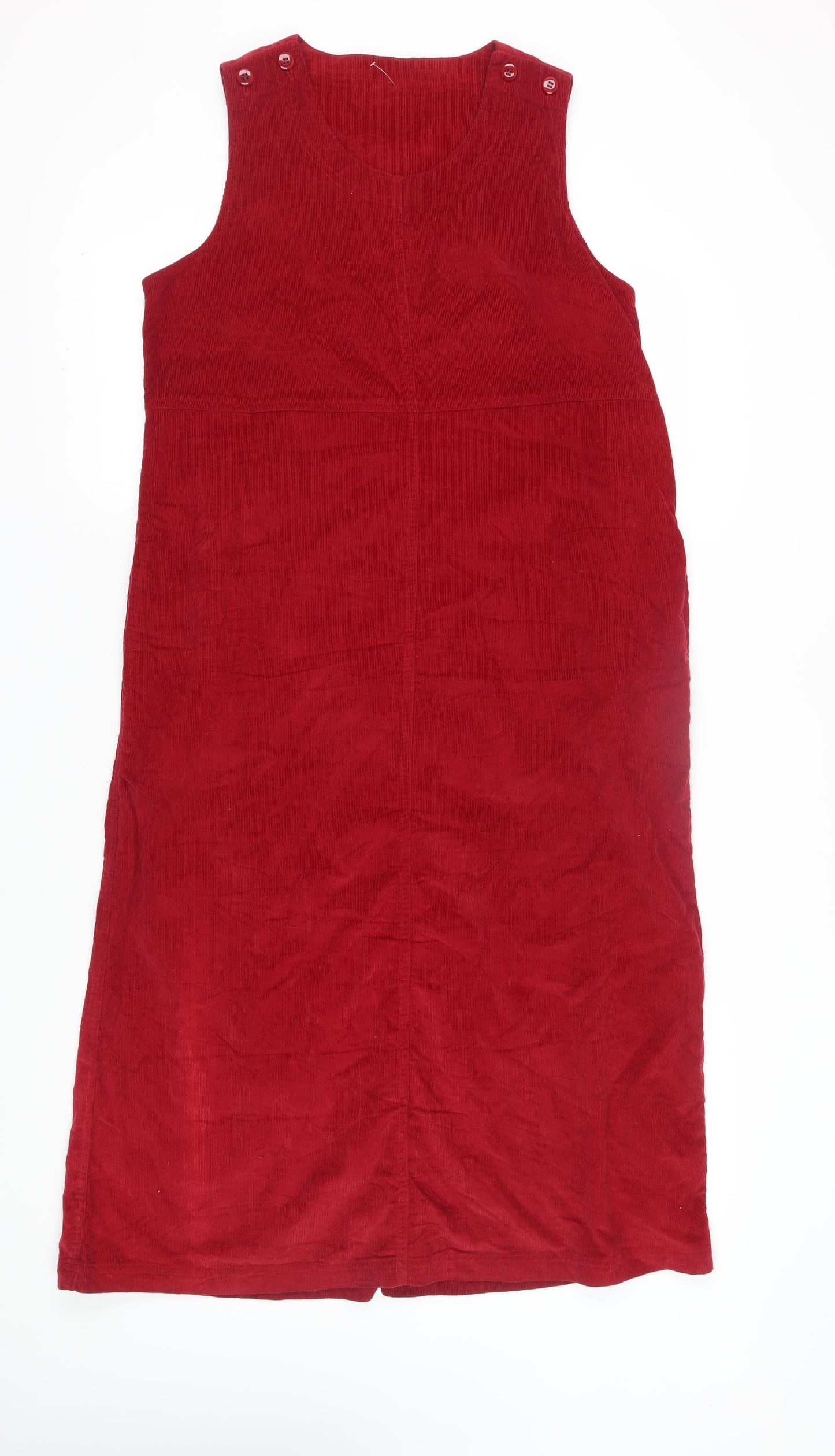 Southern Lady Women's Red Corduroy Pinafore Dress M