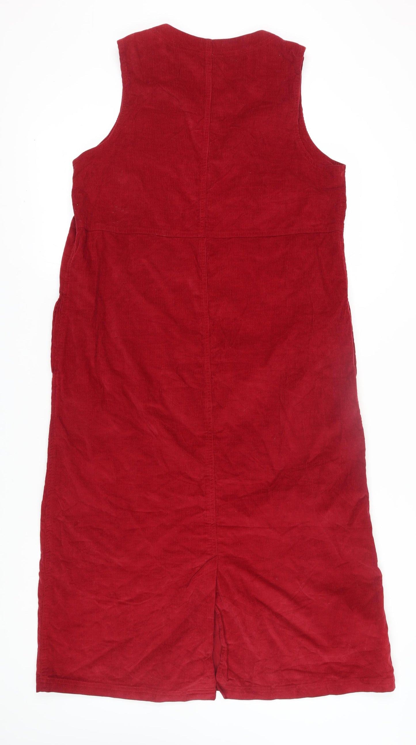 Southern Lady Women's Red Corduroy Pinafore Dress M