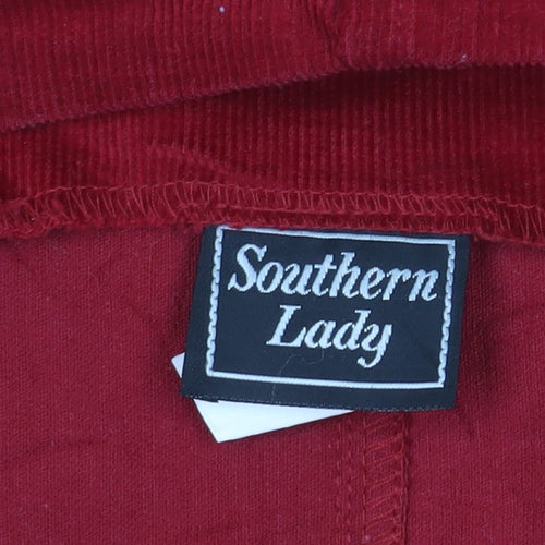 Southern Lady Women's Red Corduroy Pinafore Dress M