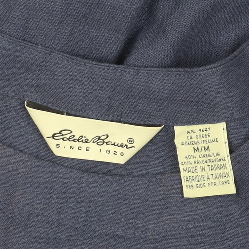 Eddie Bauer Women's Blue Shift Dress M Casual