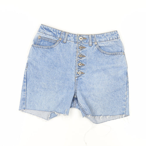 Colours Women's Blue Cut-Off Denim Shorts - Size S
