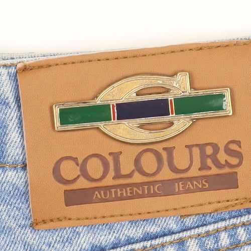 Colours Women's Blue Cut-Off Denim Shorts - Size S