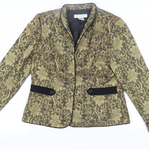 Prophecy Women's Gold Blazer, Size 12, Vintage Style