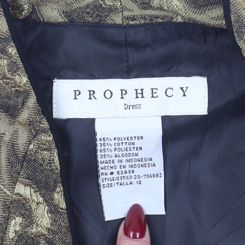 Prophecy Women's Gold Blazer, Size 12, Vintage Style