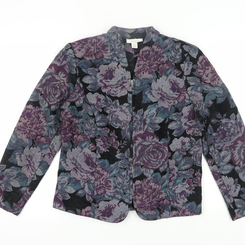 Dressbarn Women’s Purple Floral Suit Jacket M
