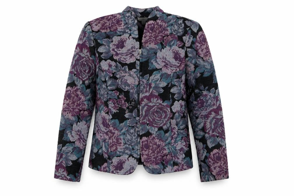 Dressbarn Women’s Purple Floral Suit Jacket M