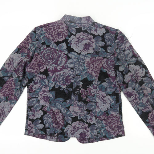 Dressbarn Women’s Purple Floral Suit Jacket M