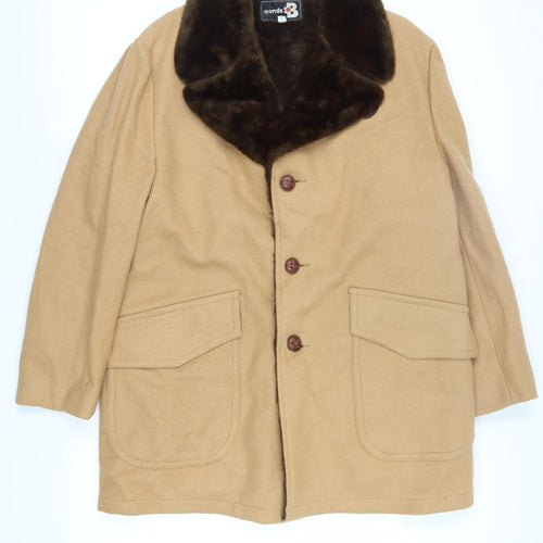 Bonds Women's Beige Wool Blend Overcoat, Size 14