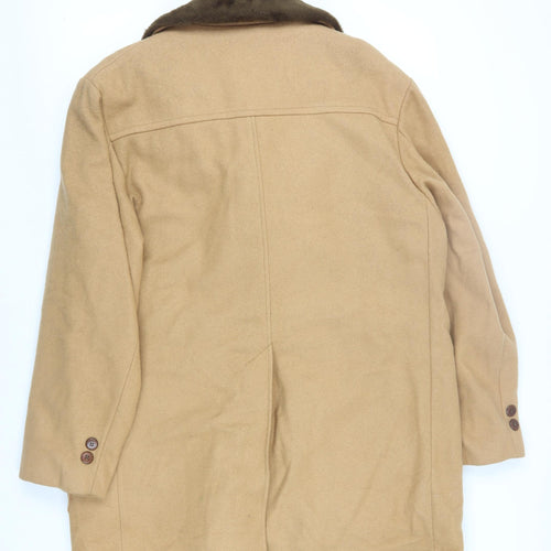 Bonds Women's Beige Wool Blend Overcoat, Size 14