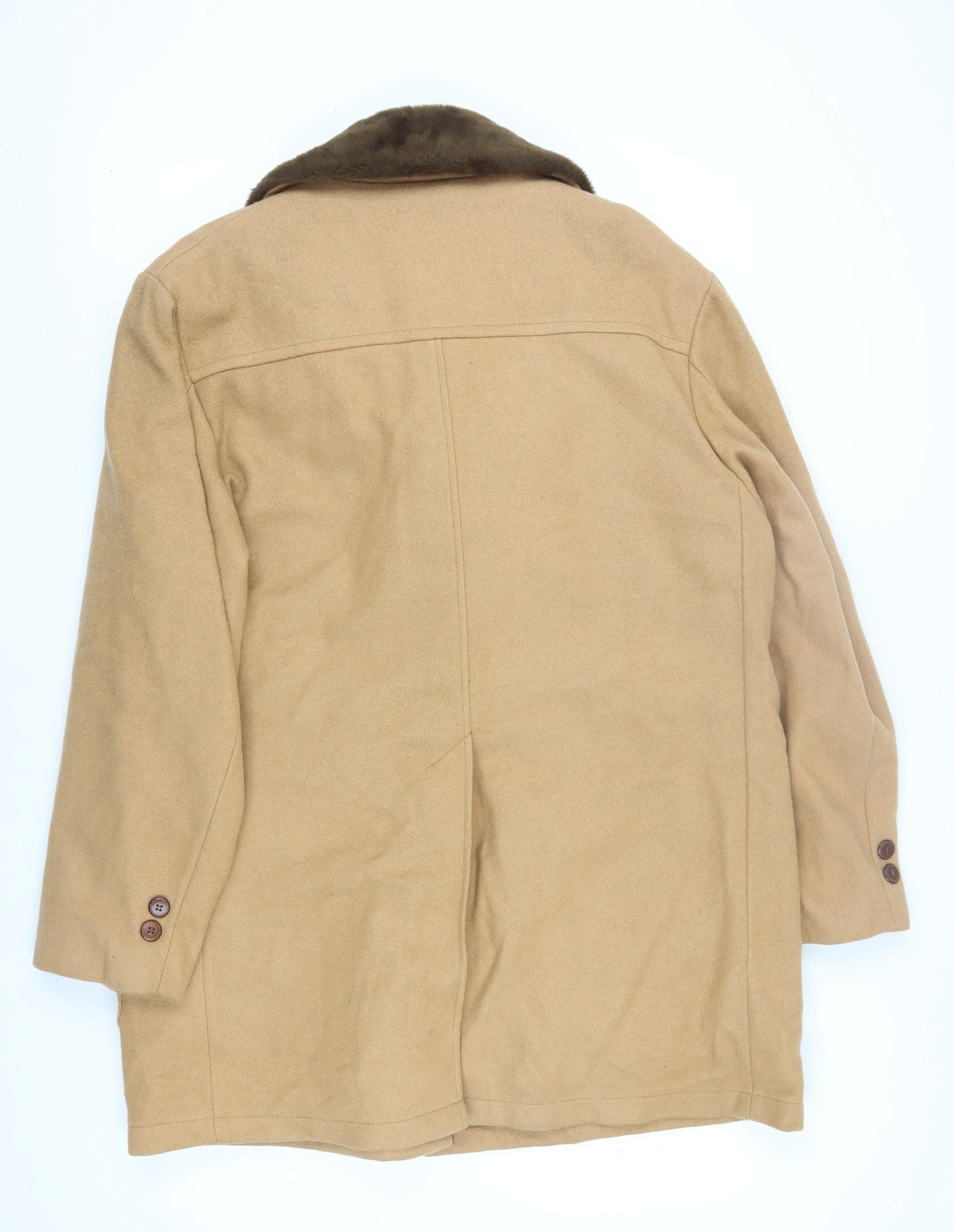 Bonds Women's Beige Wool Blend Overcoat, Size 14