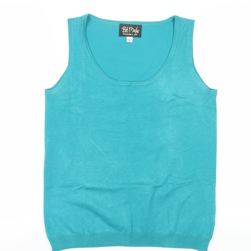 Bob Mackie Women's Blue Sleeveless Tank Top Size S