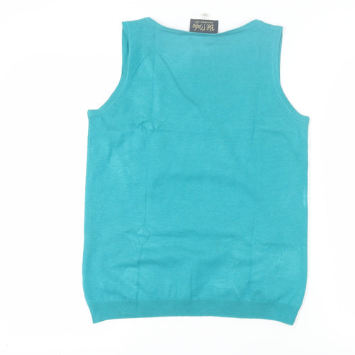 Bob Mackie Women's Blue Sleeveless Tank Top Size S