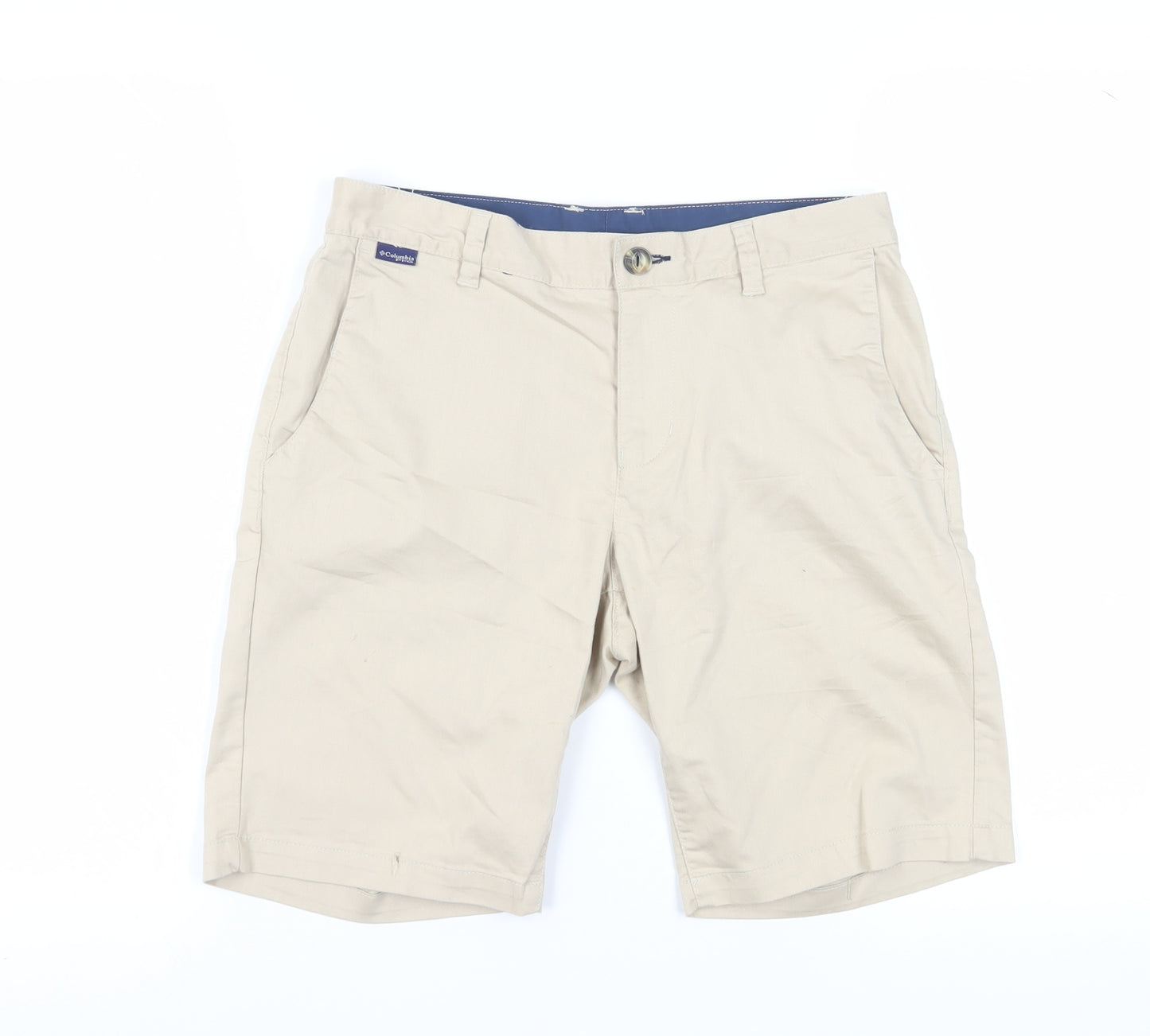 Columbia Men's Beige Chino Shorts, M, Outdoor Style