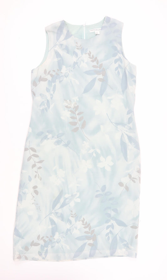 Josephine Chaus Women's Blue Floral Shift Dress 14