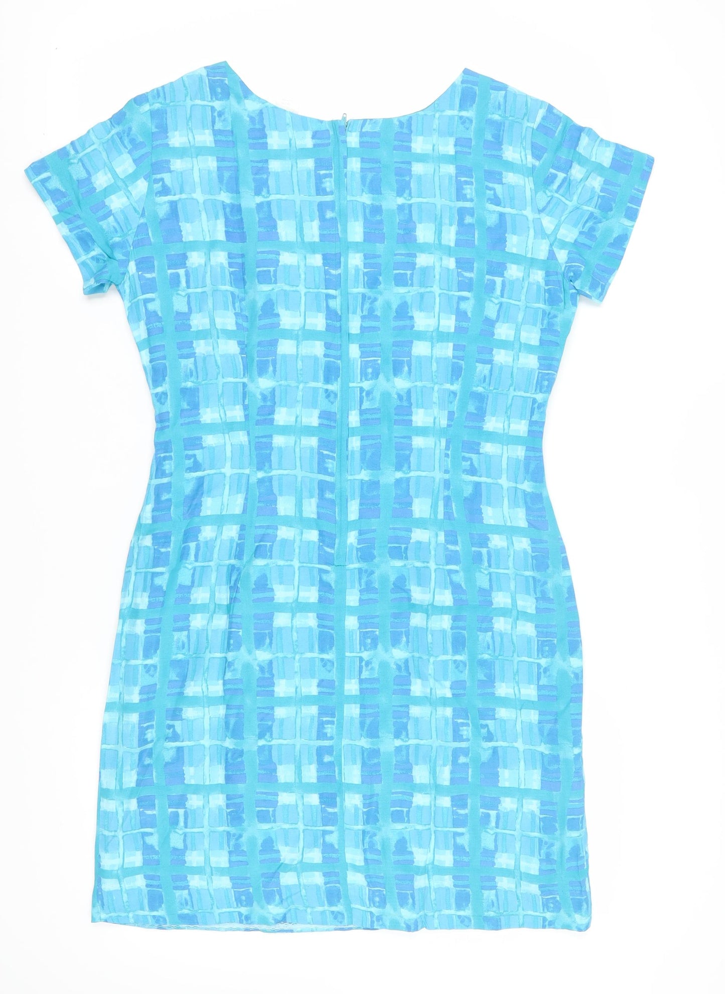 Rabbit Designs Women's Blue Geometric Sheath Dress - Size 16