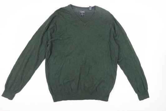 Chaps Men’s Green V-Neck Pullover Jumper L