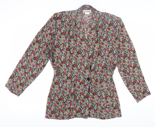 Francine Browner Women's Floral Tunic Blouse M Multicoloured