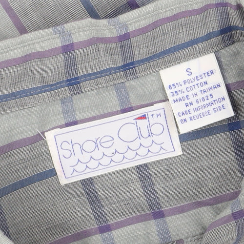 Shore Club Men's Multicoloured Plaid Shirt Small