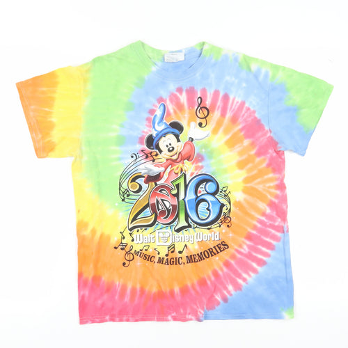 Disney Unisex Multicoloured Tie-Dye T-Shirt M