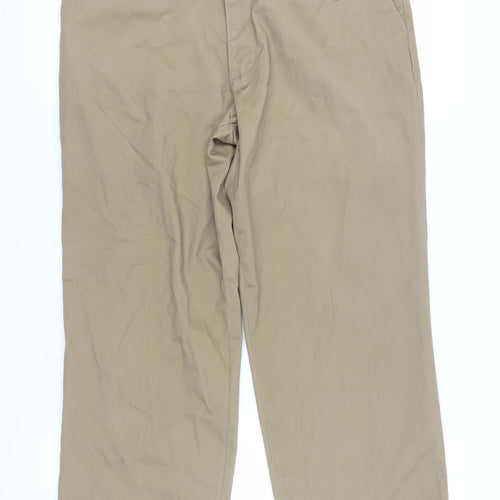 Lee Men's Beige Chino Trousers, Straight Fit, Size L