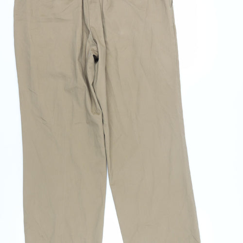 Lee Men's Beige Chino Trousers, Straight Fit, Size L