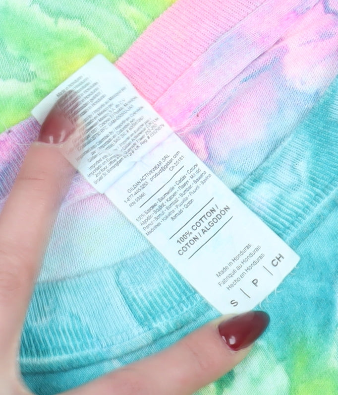 Gildan Long Sleeve Tie-Dye T-Shirt Unisex Small