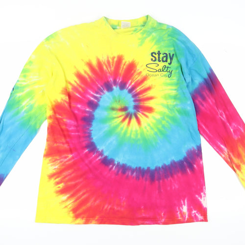 Jon Lauren Men's Multicoloured XL Tie-Dye Long Sleeve T-Shirt