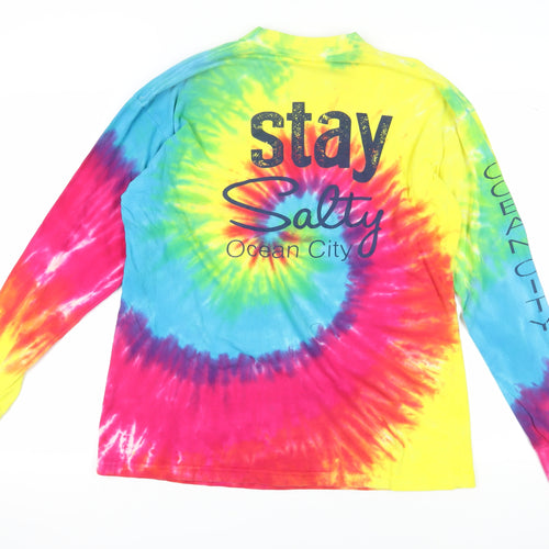 Jon Lauren Men's Multicoloured XL Tie-Dye Long Sleeve T-Shirt