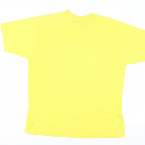 Fruit of the Loom Yellow XL Unisex Horse Print T-Shirt