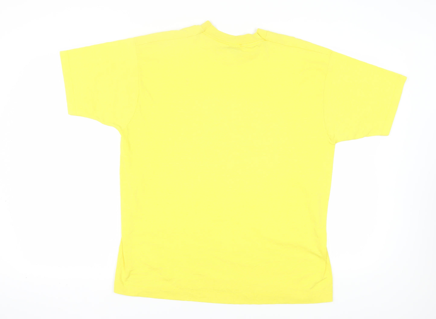 Fruit of the Loom Yellow XL Unisex Horse Print T-Shirt